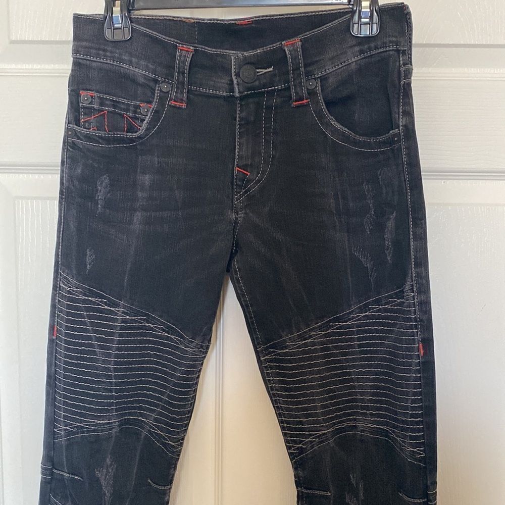 TRUE RELIGION Women’s Moto Jeans Size 27” x 33” - Picture 2 of 6